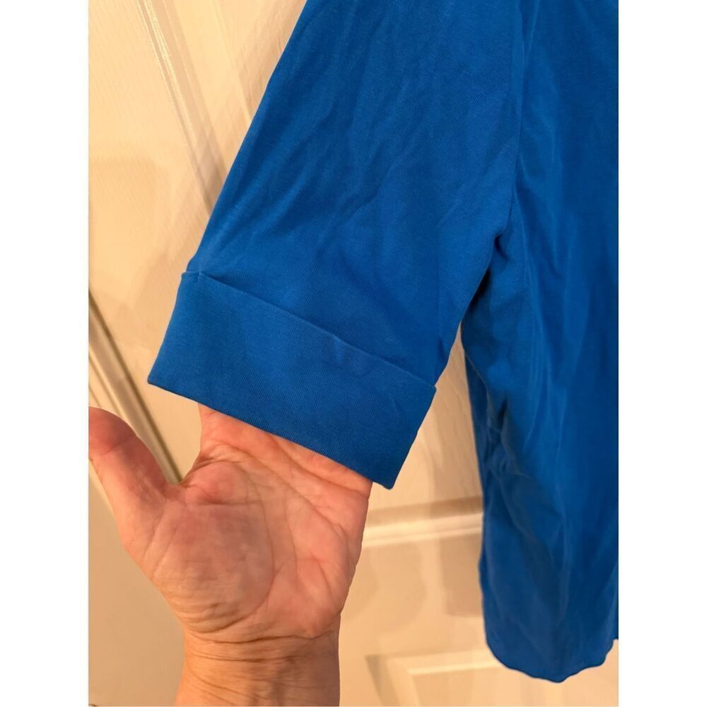 Lauren Ralph Lauren Royal Blue Short Cuffed Sleeve Boat Neck Too sz XL EUC - Picture 2 of 7